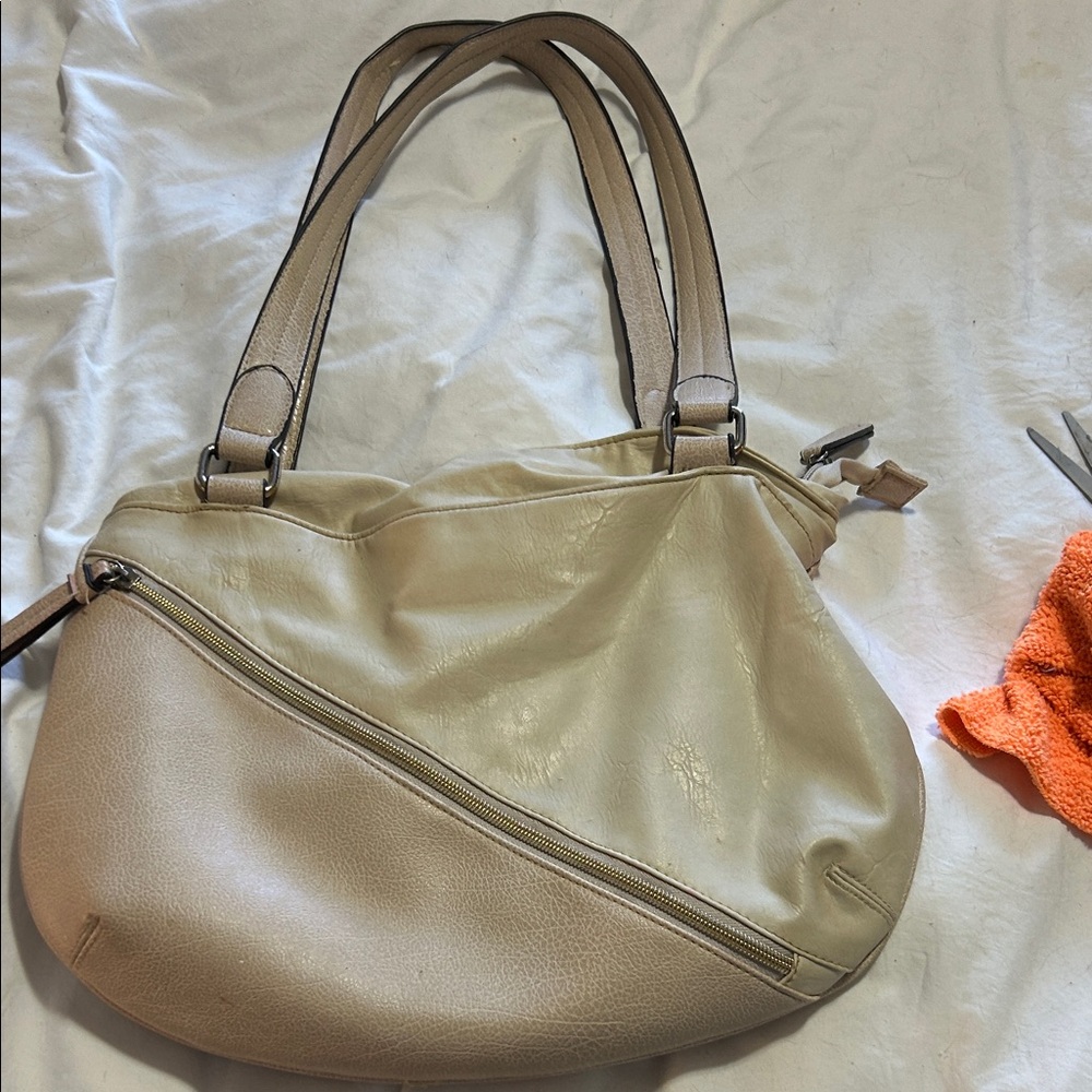 Elegant Cream Tan Women's Handbag